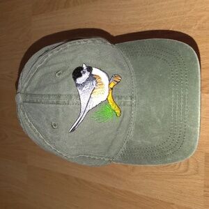 ECO Headwear Black-capped Chickadee Embroidered Strapback Hat Cap